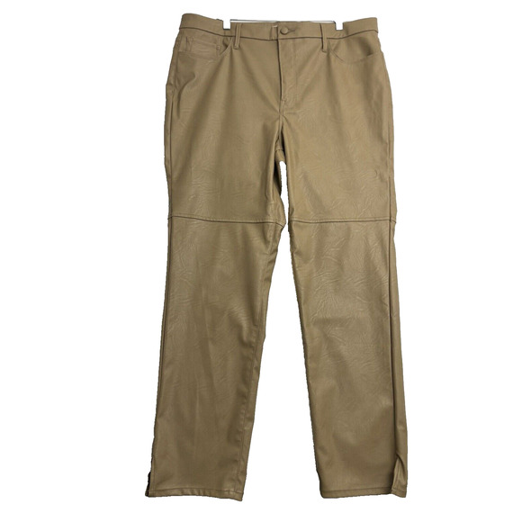 Good American Better Than Leather Good Boy Pants Size 16 Warm Caramel - Picture 1 of 13